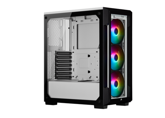 CORSAIR ICUE 220T RGB White FRONT GLASS EDITION