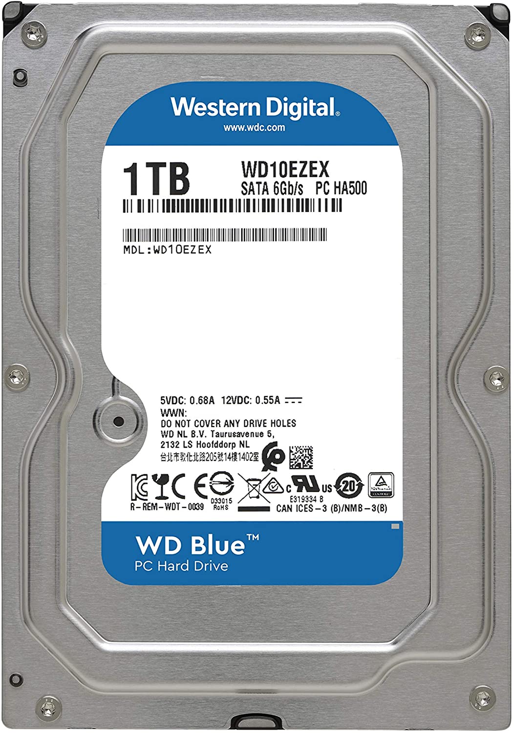 Western Digital 1TB WD Blue PC Hard Drive HDD - 7200 RPM 3.5